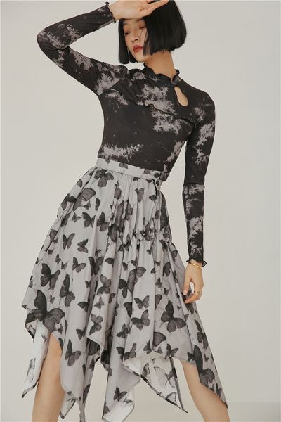 skirts butterfly grey asymmetrical women waist autumn knee length ruched skirt high fashion s2et, Black
skirts butterfly grey asymmetrical women waist autumn knee length ruched skirt high fashion s2et, Black