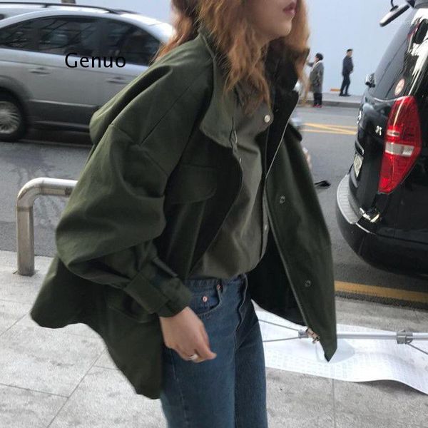 green military jacket women stand collar loose drawstring jackets coats autumn army fall clothing women's, Black;brown
green military jacket women stand collar loose drawstring jackets coats autumn army fall clothing women's, Black;brown