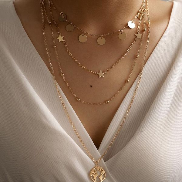 pendant necklaces tocona bohemian map star neckalce multilayer wafer sweater chain party jewelry for women accessories gift collar 15130, Silver
pendant necklaces tocona bohemian map star neckalce multilayer wafer sweater chain party jewelry for women accessories gift collar 15130, Silver