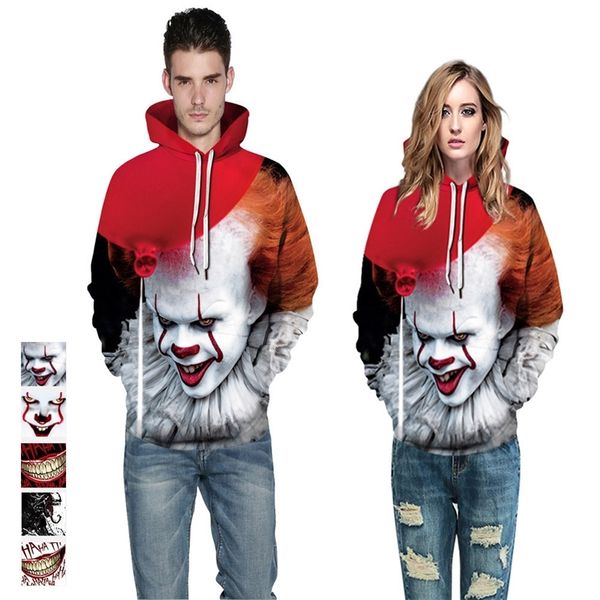 halloween clown 3d digital printing lovers casual sweater loose large autumn and winter fashion brand pullover, Black
halloween clown 3d digital printing lovers casual sweater loose large autumn and winter fashion brand pullover, Black