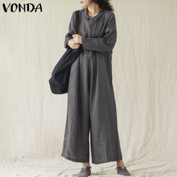 jumpsuit jumpsuits for women sleeve lapel collar playsuit casual wide leg pants 2021 vonda female long trousers pantalon plus size, Black;white
jumpsuit jumpsuits for women sleeve lapel collar playsuit casual wide leg pants 2021 vonda female long trousers pantalon plus size, Black;white