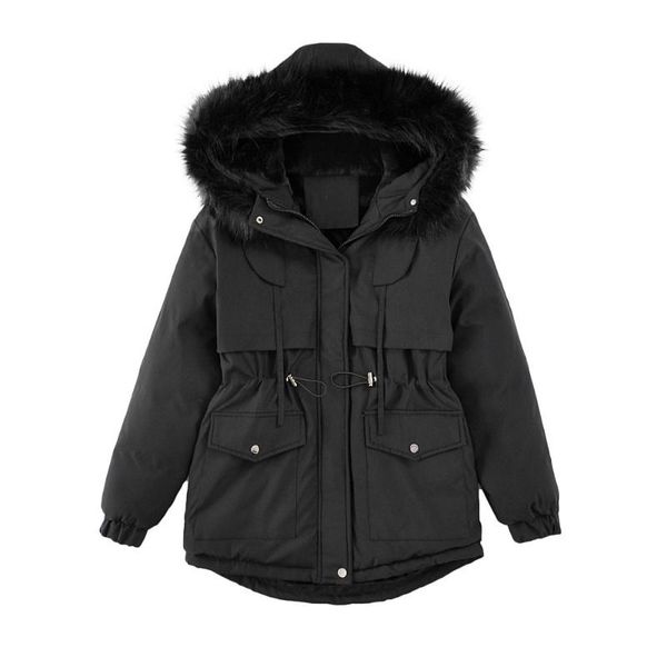 women's down & parkas 2021 winter korean student padded clothes thickened wool collar splicing hooded loose parker cotton, Black
women's down & parkas 2021 winter korean student padded clothes thickened wool collar splicing hooded loose parker cotton, Black