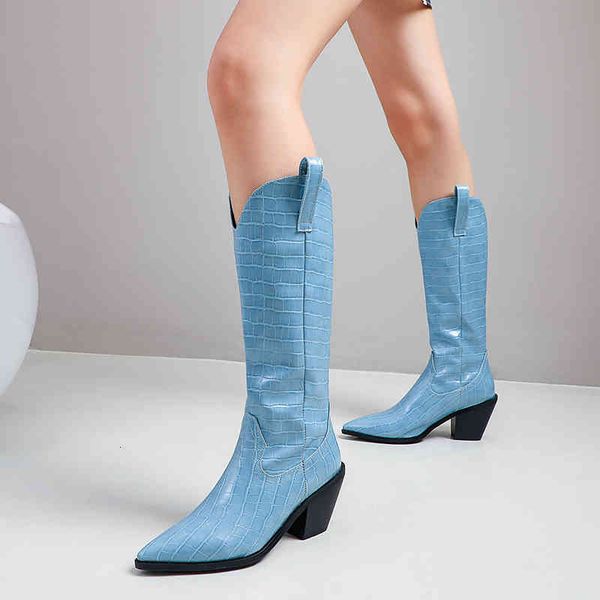boots women knee high boots pointed toe western cowboy winter brand pu leather women mid-calf chunky wedge 32 33 mwat, Black
boots women knee high boots pointed toe western cowboy winter brand pu leather women mid-calf chunky wedge 32 33 mwat, Black