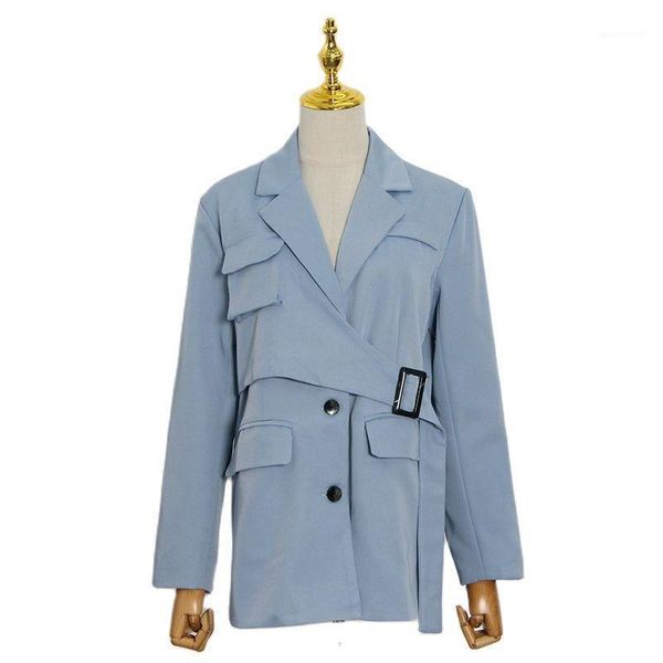 women's suits & blazers 2021 women autumn blazer jacket fashion haze blue single breasted multi-pocket for young ladies high, White;black
women's suits & blazers 2021 women autumn blazer jacket fashion haze blue single breasted multi-pocket for young ladies high, White;black