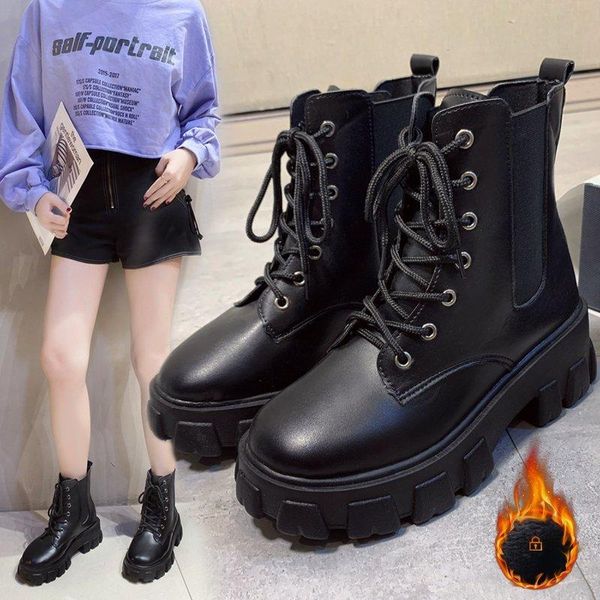 boots designer women shoes winter plus velvet warm platform women's botas lace-up ankle botines hembra, Black
boots designer women shoes winter plus velvet warm platform women's botas lace-up ankle botines hembra, Black