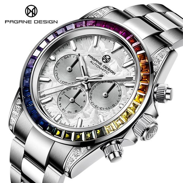 wristwatches 40mm pagrne design men's automatic watches stainless steel 100m waterproof sports mechanical watch reloj hombr, Slivery;brown
wristwatches 40mm pagrne design men's automatic watches stainless steel 100m waterproof sports mechanical watch reloj hombr, Slivery;brown