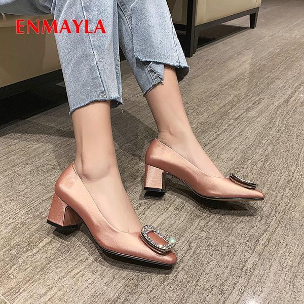 dress shoes enmayla 2021 round toe party women high heel square basic slip-on bridal silk crystal fashion pumps 34-39, Black
dress shoes enmayla 2021 round toe party women high heel square basic slip-on bridal silk crystal fashion pumps 34-39, Black