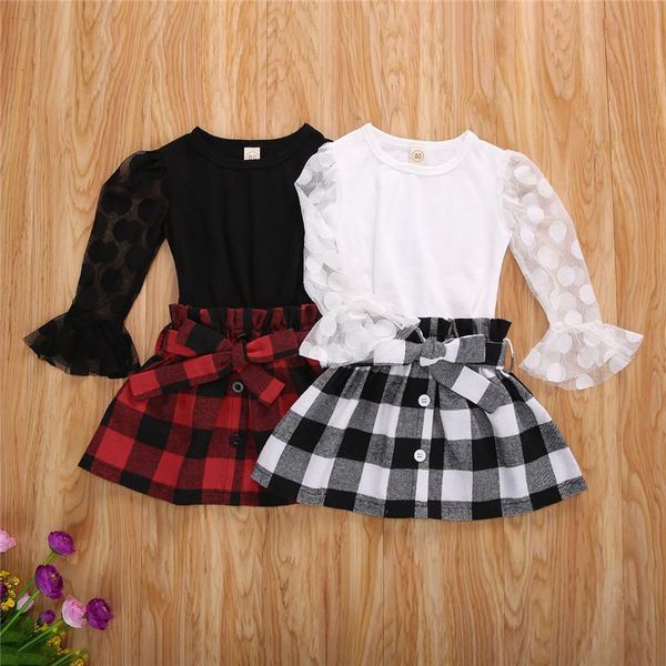 clothing sets 1-6y fashion children girls autumn kids lace mesh flare sleeve t-shirts+plaid a-line skirts xmas clothes, White
clothing sets 1-6y fashion children girls autumn kids lace mesh flare sleeve t-shirts+plaid a-line skirts xmas clothes, White