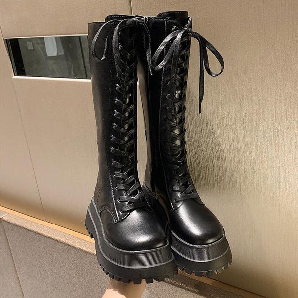 boots 2021 winter black women's designplus velvet platform lace-up motorcycle mid-calf high
boots 2021 winter black women's designplus velvet platform lace-up motorcycle mid-calf high