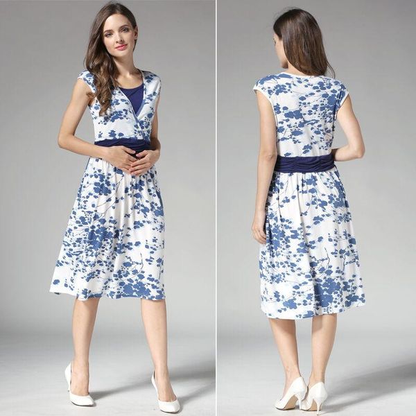 maternity dresses women breastfeeding floral print nursing dress pregnancy premama skirt, White
maternity dresses women breastfeeding floral print nursing dress pregnancy premama skirt, White