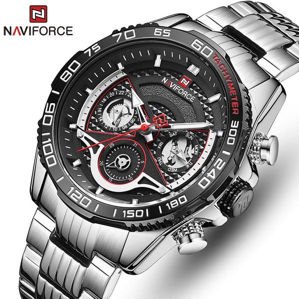 wristwatches naviforce business watches quartz men's watch calendar clock relogio masculino stainless steel for men blue 24, Slivery;brown
wristwatches naviforce business watches quartz men's watch calendar clock relogio masculino stainless steel for men blue 24, Slivery;brown