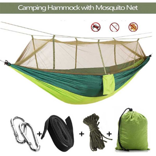 ultralight hammock go swing mosquito net double person sleeping bed outdoor hunting camping portable drop- camp furniture
ultralight hammock go swing mosquito net double person sleeping bed outdoor hunting camping portable drop- camp furniture
