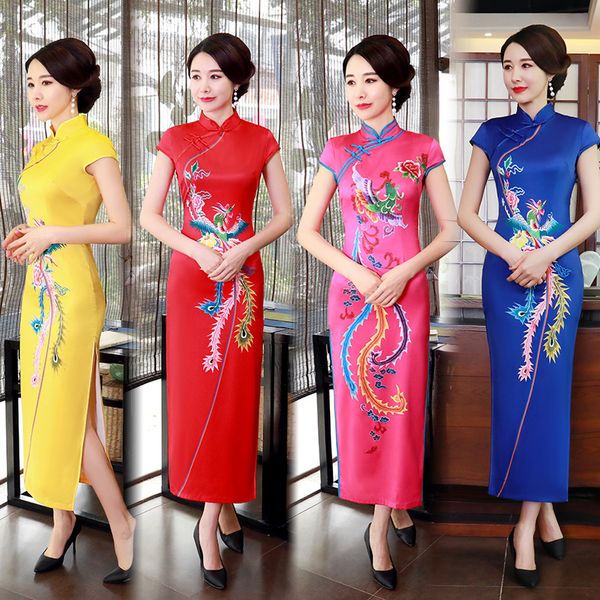elegant orientale women phoenix printed rayon qipao chinese mandarin collar handmade button satin cheongsam oversize 3xl, Red
elegant orientale women phoenix printed rayon qipao chinese mandarin collar handmade button satin cheongsam oversize 3xl, Red