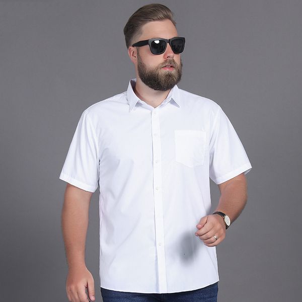summer oversize thin men's short sleeve shirt modal large white business casual formal half, White;black
summer oversize thin men's short sleeve shirt modal large white business casual formal half, White;black