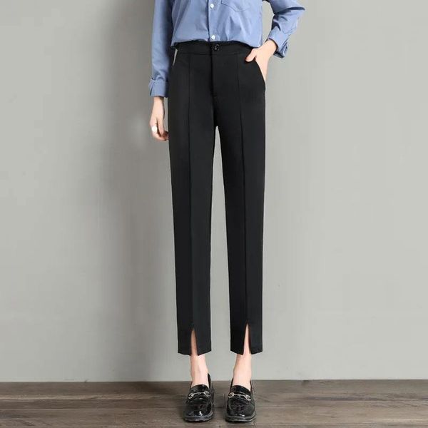women's pants & capris fashion high waist split fork suit women korean loose elastic ankle-length pencil pant spring autumn black casua, Black;white
women's pants & capris fashion high waist split fork suit women korean loose elastic ankle-length pencil pant spring autumn black casua, Black;white