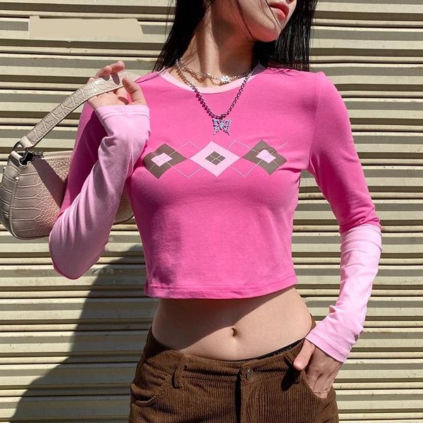women's t-shirt lucyever spring summer long sleeve women 2021 casual pure cotton o-neck woman fashion slim patchwork tees ladies, White
women's t-shirt lucyever spring summer long sleeve women 2021 casual pure cotton o-neck woman fashion slim patchwork tees ladies, White
