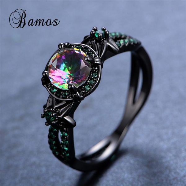 wedding rings bamos mystic round rainbow for women vintage green crystal zircon female black gold filled bridal gifts rb1349, Slivery;golden
wedding rings bamos mystic round rainbow for women vintage green crystal zircon female black gold filled bridal gifts rb1349, Slivery;golden
