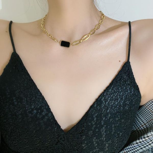 chains rock gold silver color black square chunky chain choker necklace for women girl metal link short necklaces party jewelry
chains rock gold silver color black square chunky chain choker necklace for women girl metal link short necklaces party jewelry