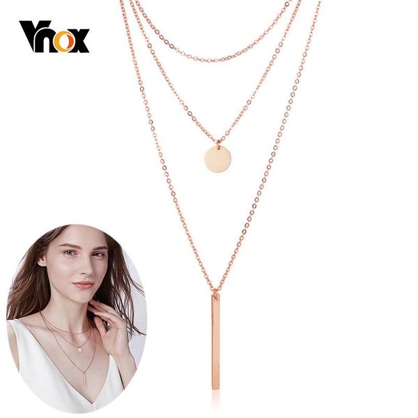 vnox women trendy 3 in 1 layered choker necklaces stainless steel coin vertical bar pendant birthday party gifts jewelry chains, Silver
vnox women trendy 3 in 1 layered choker necklaces stainless steel coin vertical bar pendant birthday party gifts jewelry chains, Silver