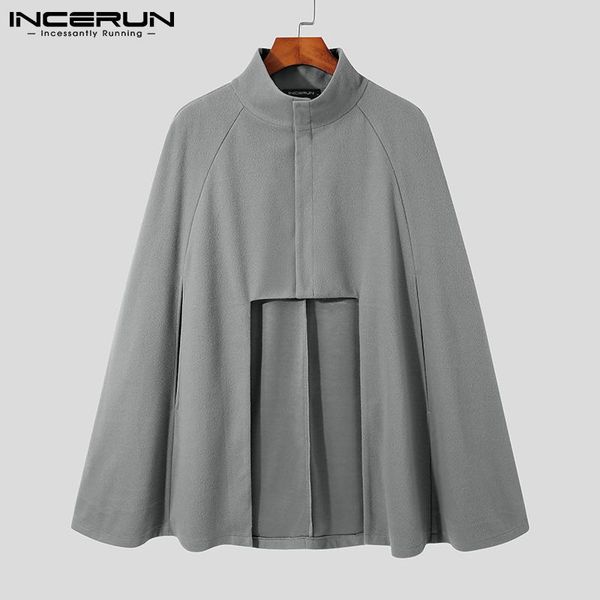 men's trench coats incerun men cloak solid color stand collar button cape streetwear casual irregular 2021 loose mens ponchos s-5xl, Tan;black
men's trench coats incerun men cloak solid color stand collar button cape streetwear casual irregular 2021 loose mens ponchos s-5xl, Tan;black