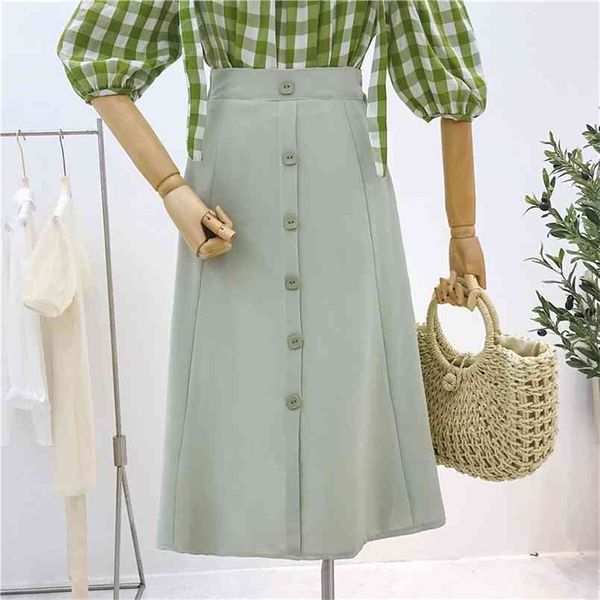 summer arrival high waist slim simple green casual retro all-match temperament women a-line long skirt 210527, Black
summer arrival high waist slim simple green casual retro all-match temperament women a-line long skirt 210527, Black