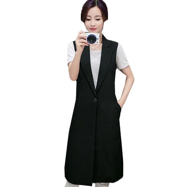 women's vests fashion 2021 spring autumn women vest blazer jacket plus size long coat sleeveless korean clothing gilet femme, Black;white
women's vests fashion 2021 spring autumn women vest blazer jacket plus size long coat sleeveless korean clothing gilet femme, Black;white