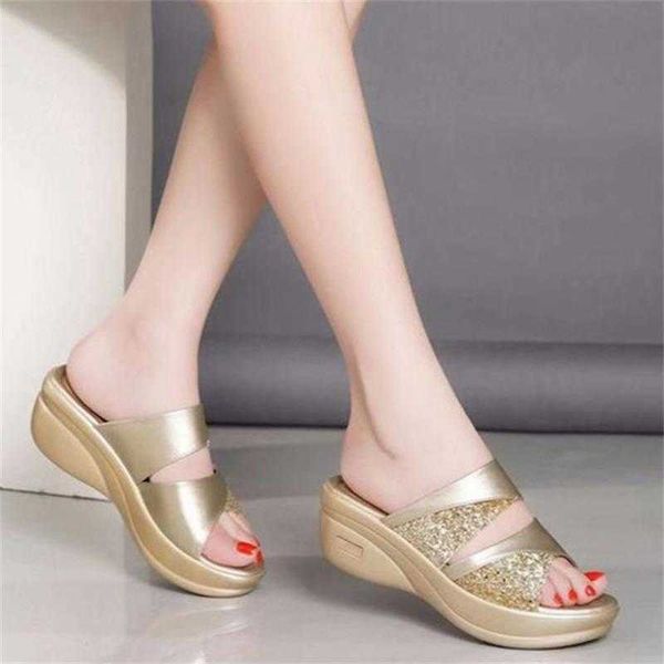 summer women's slippers bling casual wedges ladies shoes thick bottom female beach sandals comfortable platform footwear 2021 h0827, Black
summer women's slippers bling casual wedges ladies shoes thick bottom female beach sandals comfortable platform footwear 2021 h0827, Black