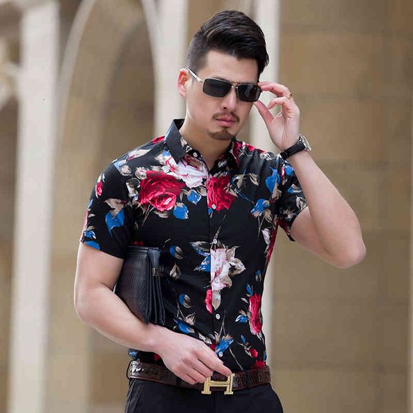 t shirts 2021 summer fashions thin fitting short floral shirt men's clothes trend occasional flower size m-7xl sale pjkx, White;black
t shirts 2021 summer fashions thin fitting short floral shirt men's clothes trend occasional flower size m-7xl sale pjkx, White;black