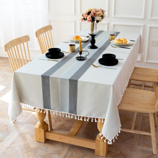 table cloth fabric striped tablecloth party stitching tassels cotton linen dust-proof dining cushion decorative cover
table cloth fabric striped tablecloth party stitching tassels cotton linen dust-proof dining cushion decorative cover