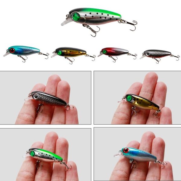 fishing hooks 1.8in lures bait, artificial hard baits shallow deep diving swimbaits w/ treble hooks, life-like ater
fishing hooks 1.8in lures bait, artificial hard baits shallow deep diving swimbaits w/ treble hooks, life-like ater