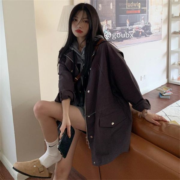 women's trench coats solid color drawstring waist mid-length coat for women 2021autumn korean style loose high-grade temperament, Tan;black
women's trench coats solid color drawstring waist mid-length coat for women 2021autumn korean style loose high-grade temperament, Tan;black