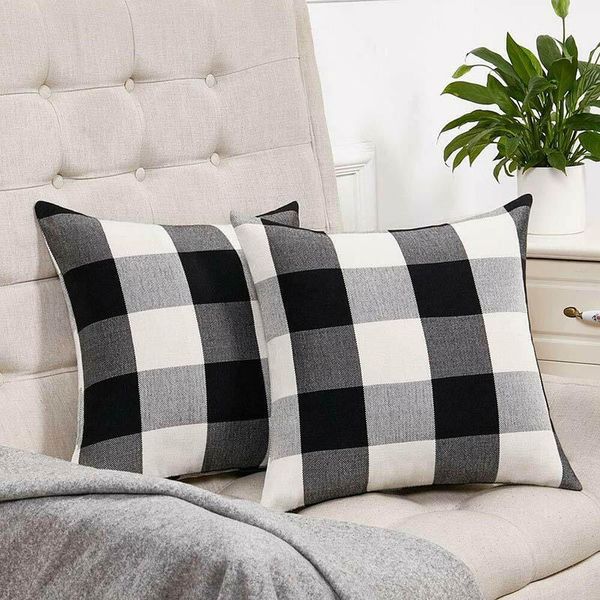 pillow case 2pcs checked plaid throw cushion cover farmhouse decorative linen pillowcase covers home sofa bed protector
pillow case 2pcs checked plaid throw cushion cover farmhouse decorative linen pillowcase covers home sofa bed protector