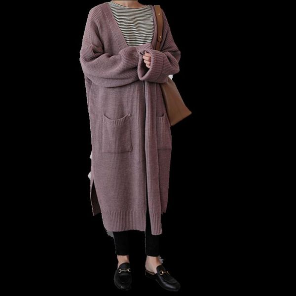 women's knits & tees fashion long cardigan women harajuku loose knit sweater casual black oversized jacket coat autumn, White
women's knits & tees fashion long cardigan women harajuku loose knit sweater casual black oversized jacket coat autumn, White