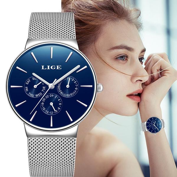 wristwatches lige dress women watches fashion casual rose gold quartz watch laides business mesh steel waterproof clock relogio feminino, Slivery;brown
wristwatches lige dress women watches fashion casual rose gold quartz watch laides business mesh steel waterproof clock relogio feminino, Slivery;brown
