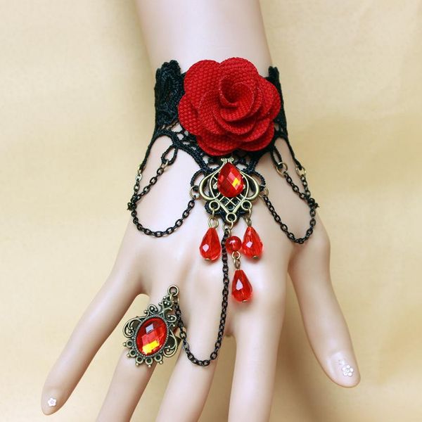 five fingers gloves red rose floral bracelet bangle ring wrist finger connected for steam punk death rock nu goth stage, Blue;gray
five fingers gloves red rose floral bracelet bangle ring wrist finger connected for steam punk death rock nu goth stage, Blue;gray