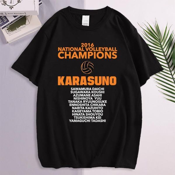 men's t-shirts haikyuu tshirt karasuno japanese anime short sleeve man t shirt round neck casual mens t-shirt fashion brand men tee, White;black
men's t-shirts haikyuu tshirt karasuno japanese anime short sleeve man t shirt round neck casual mens t-shirt fashion brand men tee, White;black