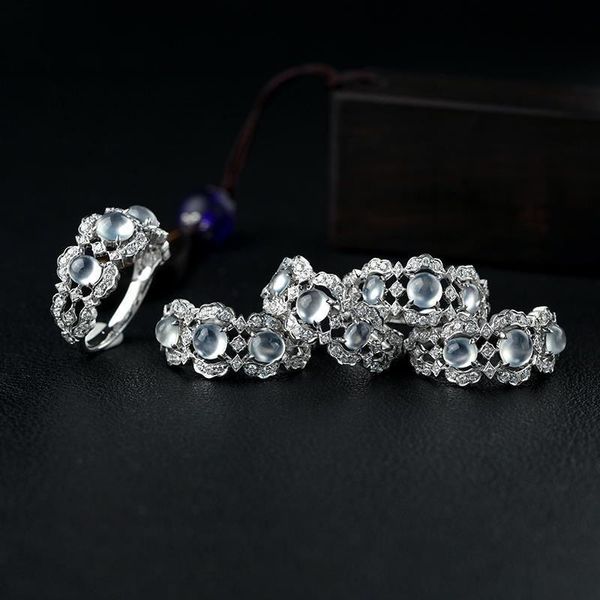 cluster rings s925 -like chalcedony egg noodle ring diamond natural fashion simple luxury adjustable opening, Golden;silver
cluster rings s925 -like chalcedony egg noodle ring diamond natural fashion simple luxury adjustable opening, Golden;silver