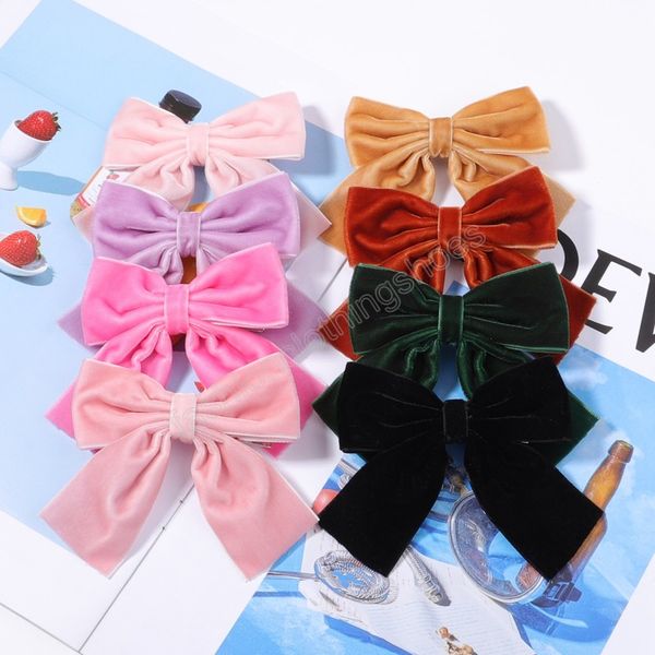 color 4.3inch solid velvet bows hair clip for girl handmade bowknot with clips headwear kids hair accessories, Slivery;white
color 4.3inch solid velvet bows hair clip for girl handmade bowknot with clips headwear kids hair accessories, Slivery;white
