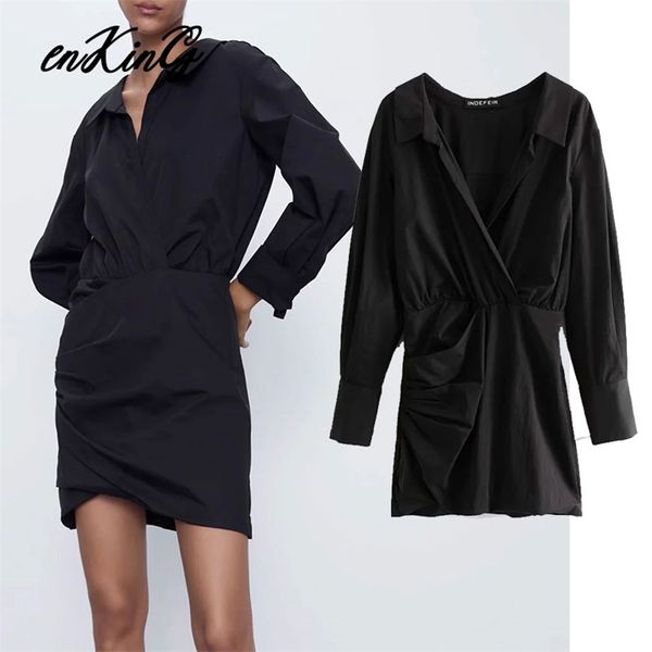 england style vintage za dress long sleeve v-neck party mini women vestidos de fiesta noche 210628, Black;gray
england style vintage za dress long sleeve v-neck party mini women vestidos de fiesta noche 210628, Black;gray