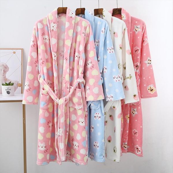 flannel robe print cartoon bathrobe women sleepwear autumn winter warm nightgownthicken long robes casual plus size 40 75kg, Black;red
flannel robe print cartoon bathrobe women sleepwear autumn winter warm nightgownthicken long robes casual plus size 40 75kg, Black;red