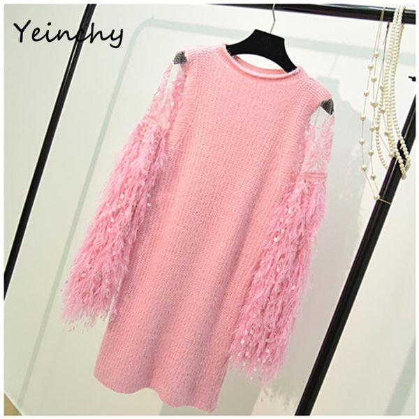 women's sweaters yeinchy women fashion o neck long sleeve stretch and loose sweater ladies autumn winter tassel dress fm6196, White;black
women's sweaters yeinchy women fashion o neck long sleeve stretch and loose sweater ladies autumn winter tassel dress fm6196, White;black