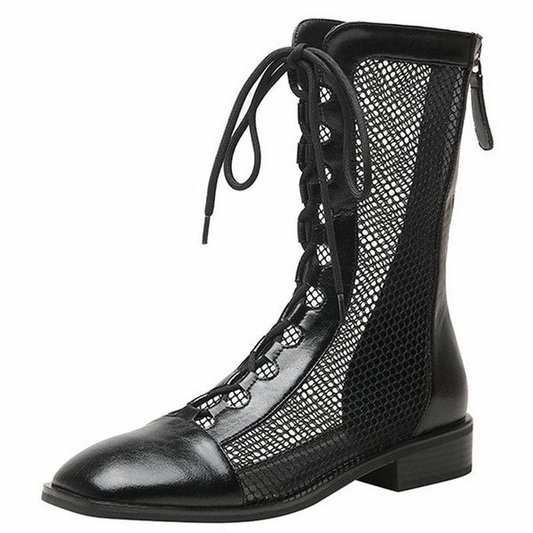 cross tied women summer boots genuine leather round toe low heels pumps 2021 platform party office lady shoes woman, Black
cross tied women summer boots genuine leather round toe low heels pumps 2021 platform party office lady shoes woman, Black