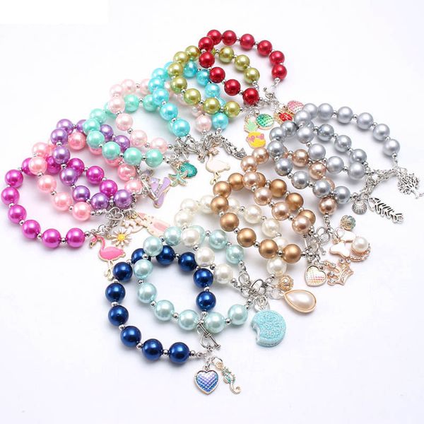 girls bracelet jewelry childrens accessories alloy pendant children beaded pearl b7947, Red;brown
girls bracelet jewelry childrens accessories alloy pendant children beaded pearl b7947, Red;brown