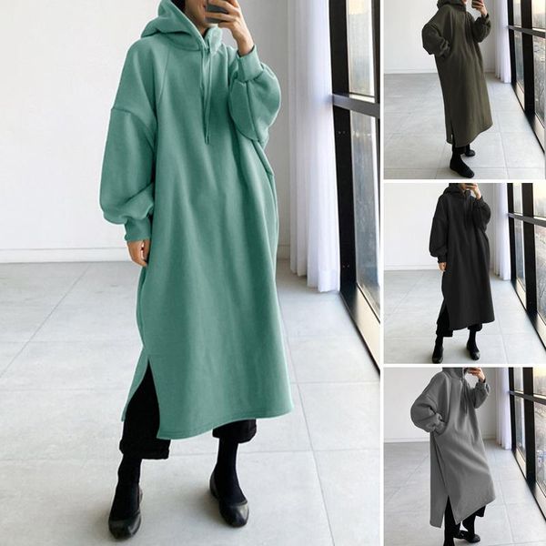 casual dresses 2021 autumn fashion hooded sweatshirt dress women hoodies long sleeve sundress solid loose vestido pullover, Black;gray
casual dresses 2021 autumn fashion hooded sweatshirt dress women hoodies long sleeve sundress solid loose vestido pullover, Black;gray