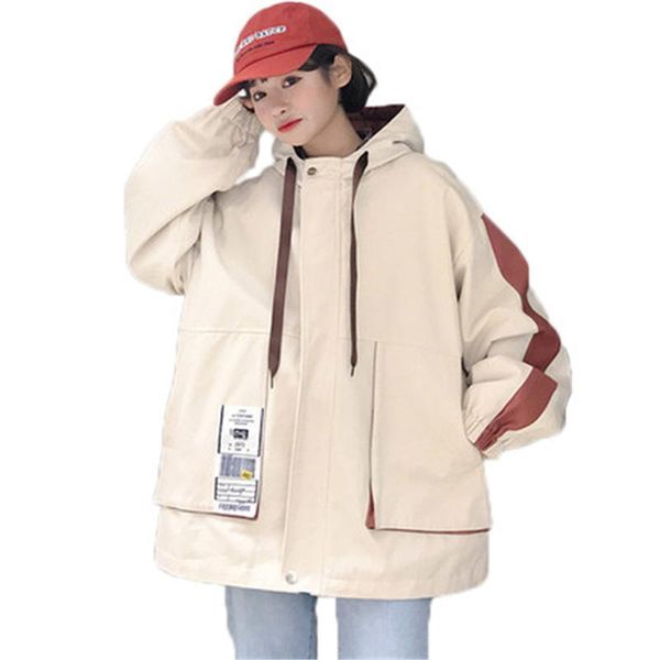 women's jackets plus size jacket spring autumn female coats patchwork women hoodies casual ladies loose hooded t58, Black;brown
women's jackets plus size jacket spring autumn female coats patchwork women hoodies casual ladies loose hooded t58, Black;brown