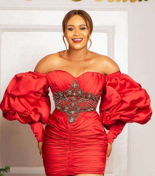 puff long sleeves short prom dresses red stain pleats off shoulder short mini cocktail gowns for party applique beaded women plus size vesti, Black
puff long sleeves short prom dresses red stain pleats off shoulder short mini cocktail gowns for party applique beaded women plus size vesti, Black