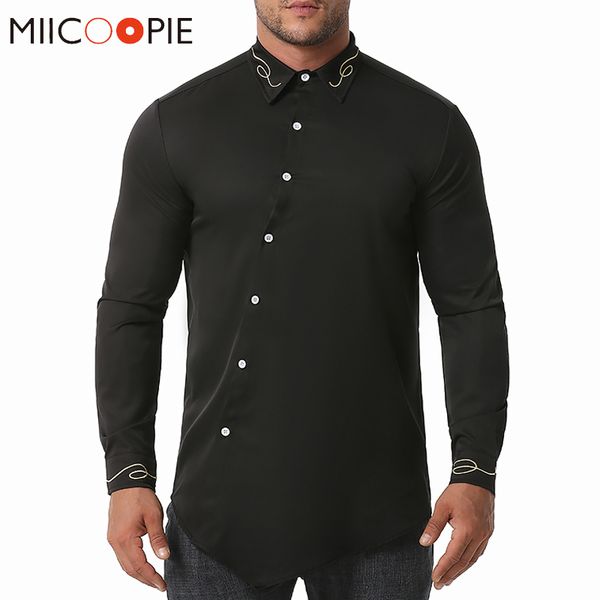 oblique button irregular long sleeve men shirt 2020 korean fashion casual embroidery mens slim fit shirt streetwear s-xxl, White;black
oblique button irregular long sleeve men shirt 2020 korean fashion casual embroidery mens slim fit shirt streetwear s-xxl, White;black