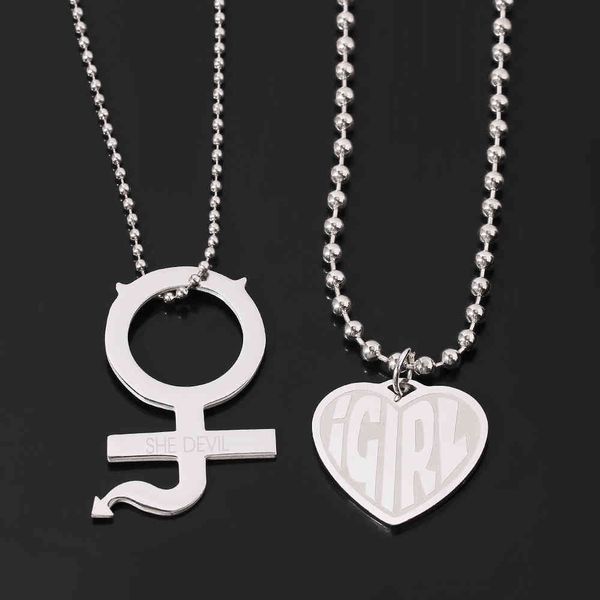 fashion necklaces stainless steel igirl heart penant necklace heavy gothic streetwear chain hip hop women choker punk jewel, Silver
fashion necklaces stainless steel igirl heart penant necklace heavy gothic streetwear chain hip hop women choker punk jewel, Silver
