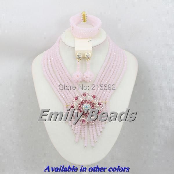 earrings & necklace 2021 marvelous baby pink african wedding beads costume nigerian crystal jewelry set aej255, Silver
earrings & necklace 2021 marvelous baby pink african wedding beads costume nigerian crystal jewelry set aej255, Silver