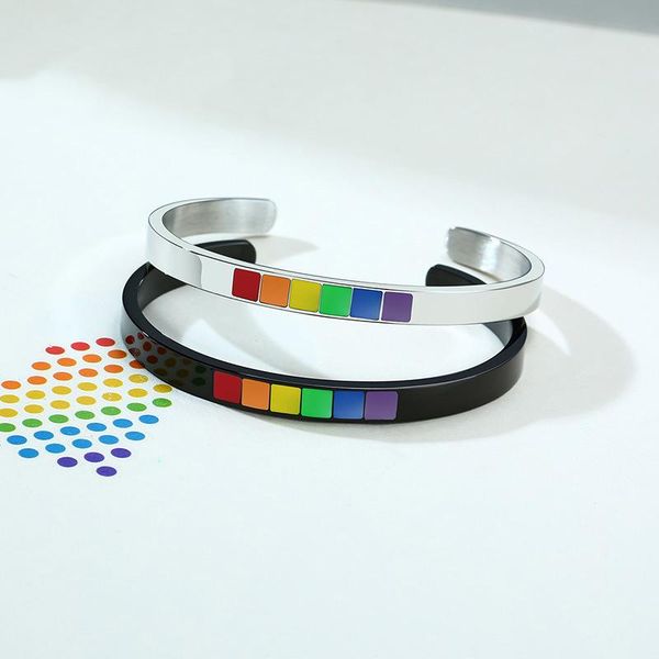 bangle hiyong rainbow u-shaped bracelet open bangles lesbians gays jewelry lover gifts homosexuality wholesale cuff, Black
bangle hiyong rainbow u-shaped bracelet open bangles lesbians gays jewelry lover gifts homosexuality wholesale cuff, Black